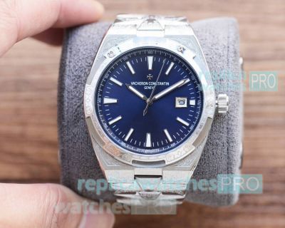 Copy Vacheron Constantin Overseas Stainless Steel Case Blue Dial 41MM Men Watch